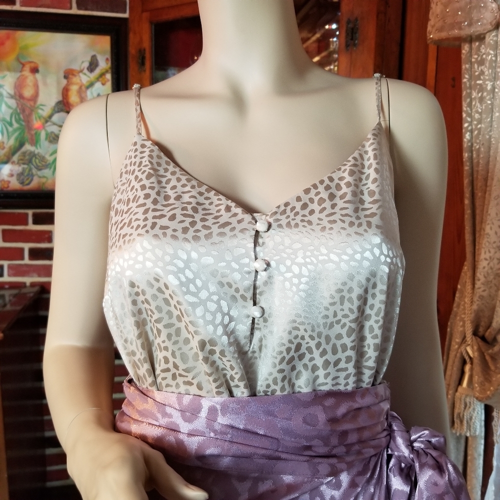 Mauve, Jacquard, Leopard Wrap Skirt - Picture 15 of 16